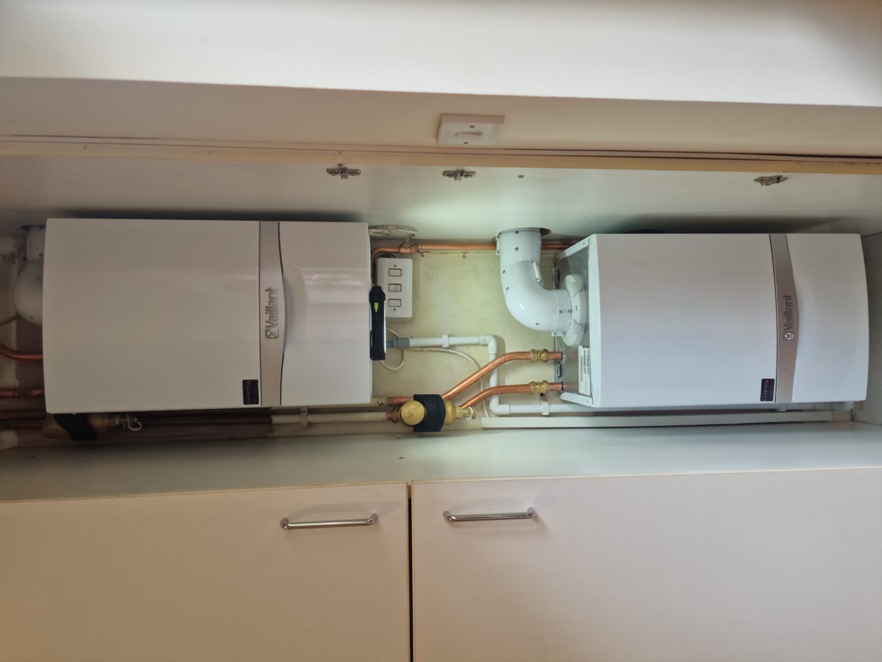 Completed boiler and plumbing installation